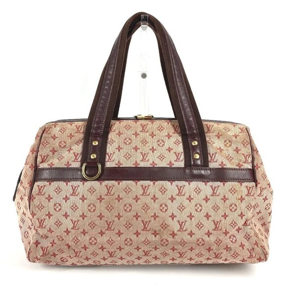 LOUIS VUITTON M92311 Monogram mini Josephine GM Hand Bag Canvas Slys Red - Picture 2 of 16